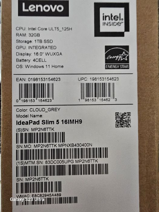 Portátil Lenovo ideaPad Slim 5 16IMH9