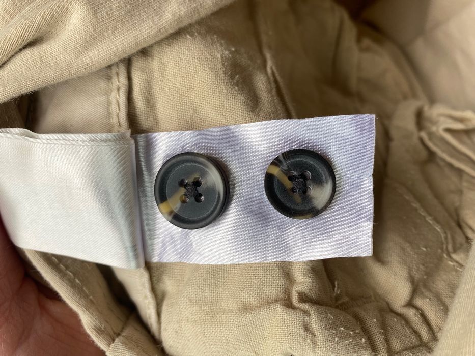 Spodnie proste ciazowe kremowe bezowe 42 HM H&M Mama