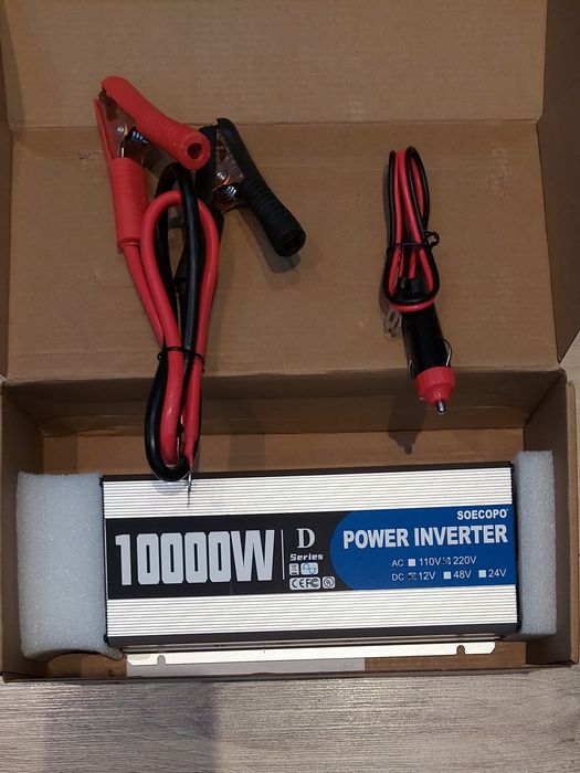Przetwornica Czysty Sinus SOECOPO 10000W 12V/24V do 230V AC - Nowa