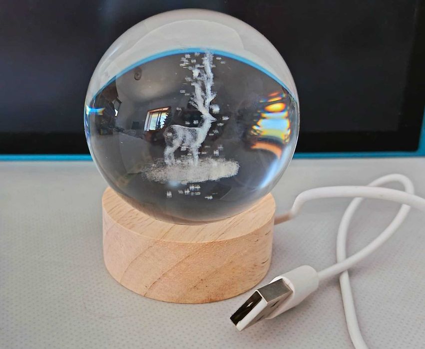 Candeeiro de cristal em forma de veado