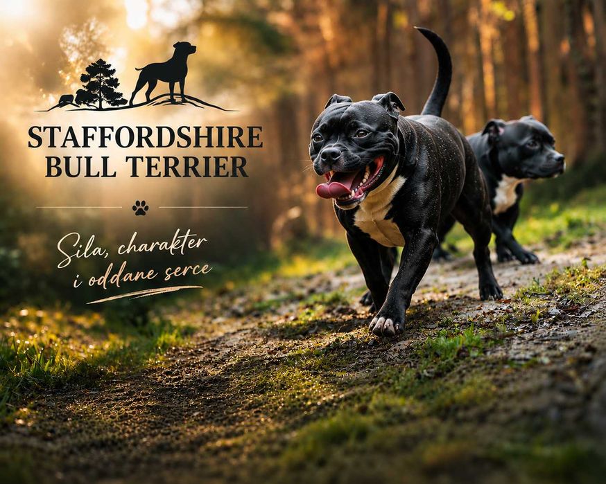 Staffordshire Bull Terrier staffik piesek rudy  podpalany
