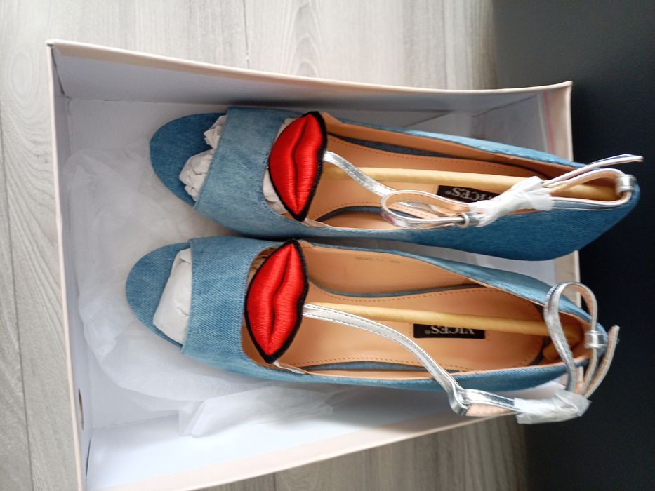 Buty dżinsowe szpilki nowe 38 i 39