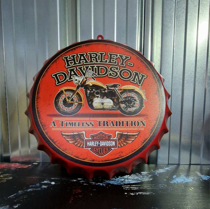 Placa Decorativa Chapa Harley-Davidson (35cm) – TOTALMENTE NOVA