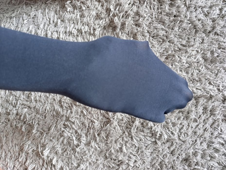 Ciemnoniebieskie grube rajstopy nylonowe, pasujące na rozmiary L, XL