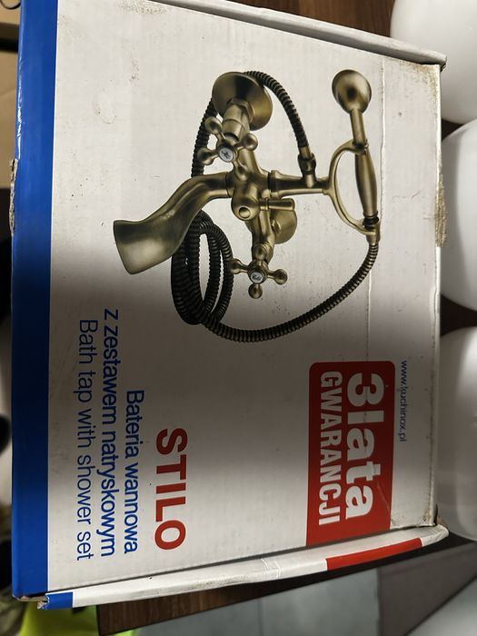 Bateria wannowa scienna mosiezna