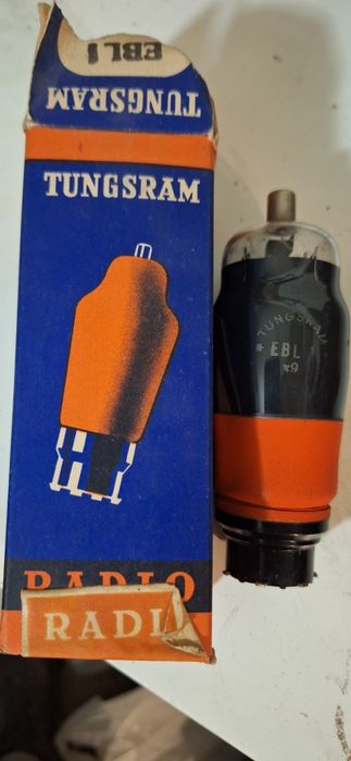 UNIKAT! Przedwojenna Lampa EBL1 PWLR (Polski Philips) + EBL1 TUNGSRAM