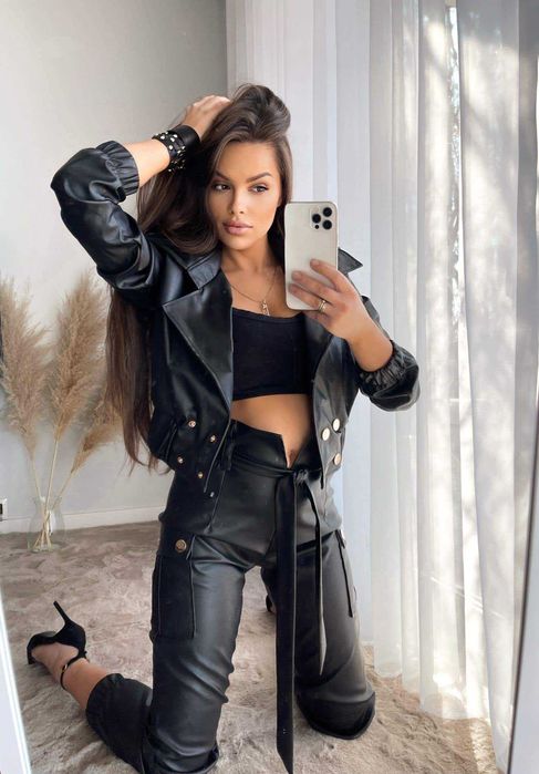 Kurtka ramonezka eco skóra