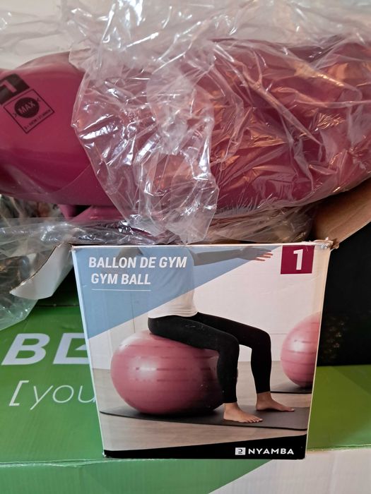 Bola de Ginástica e Pilates rosa Nyamba Decathlon