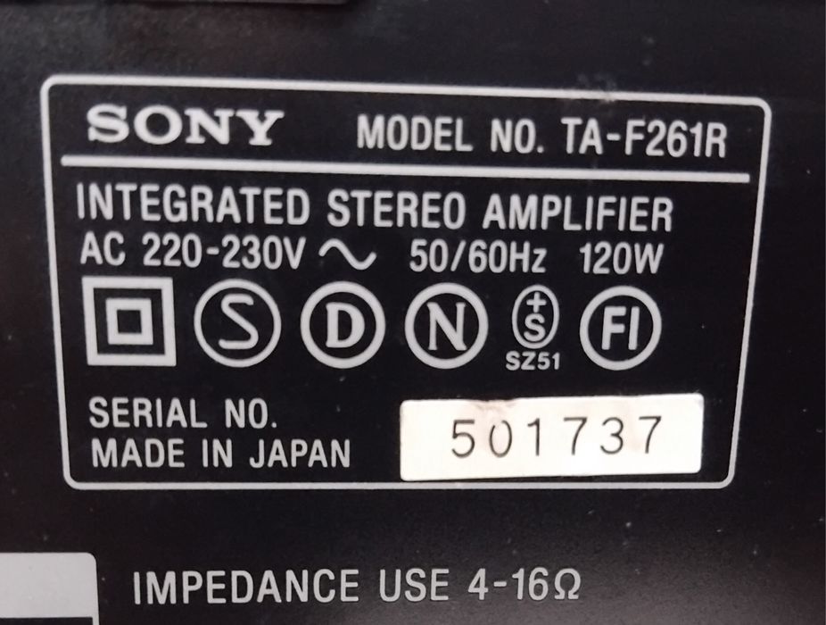 SONY amplificador TA-F261R