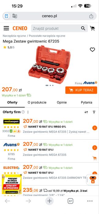 Mega Zestaw gwintownic 67205