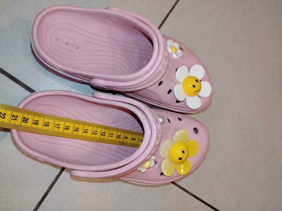 CROCKS classic hole sandały J1 32-33 20cm różowe dla dziewczynki
