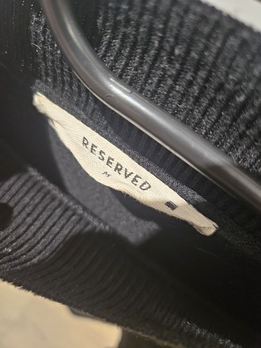 Sweter golf czarny Reserved bawełniany ciepły