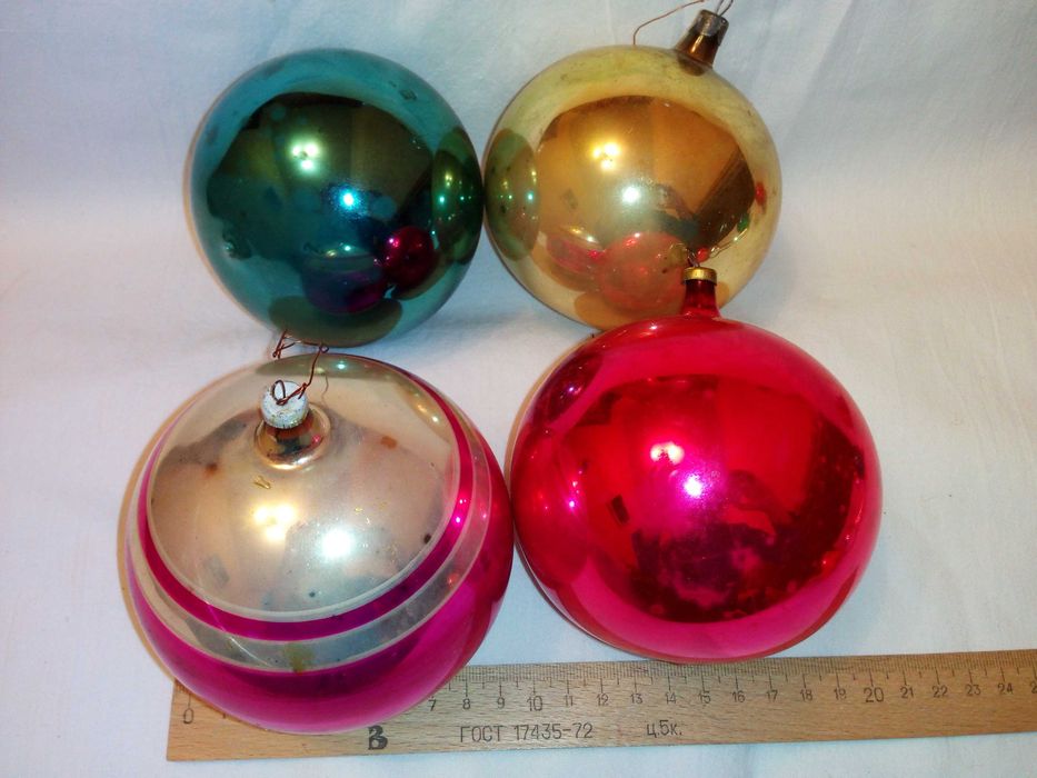 Новогодние шары СССР 1970-1980х гг, большие