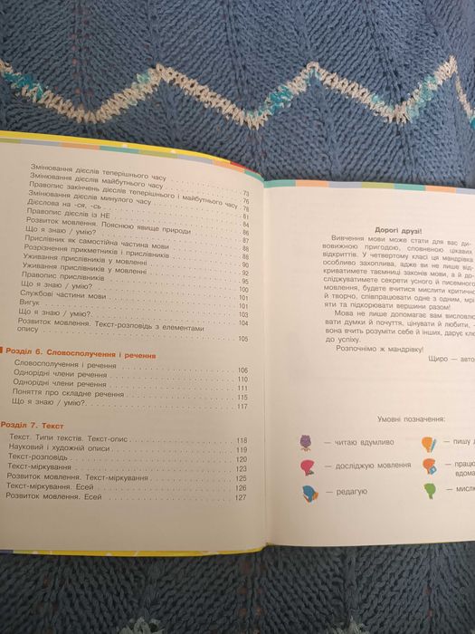 Підручник українська мова та читання 4 клас 2 частина