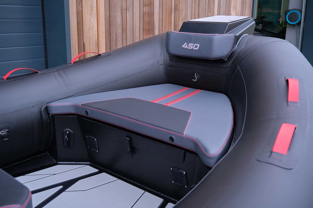 RIB Aluminium AquaSpirit S450 BLACK and RED