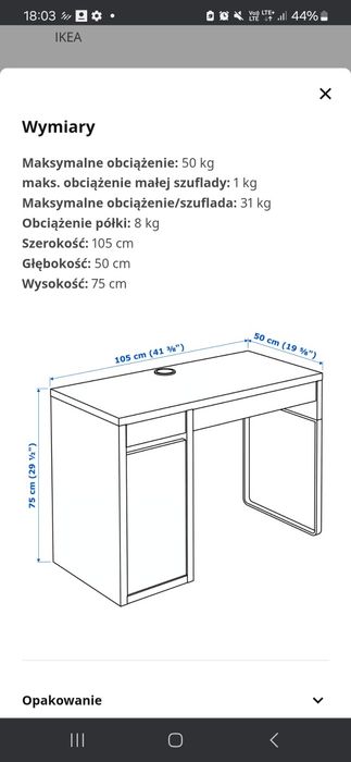 Biurko ikea Mickey uzywane