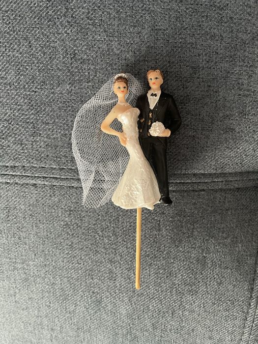 Para Młoda figurka na patyku dekoracja ślub