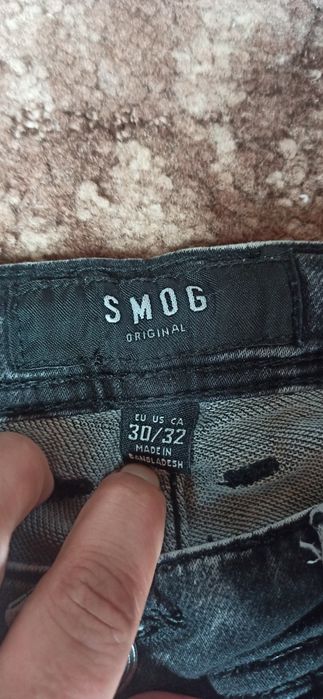 Spodnie męskie czarne SMOG 30/32 M