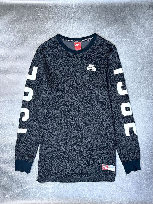 Чоловічий лонгслів NIKE Air BB Pivot LS Tee Retro 1982 Elephant Print