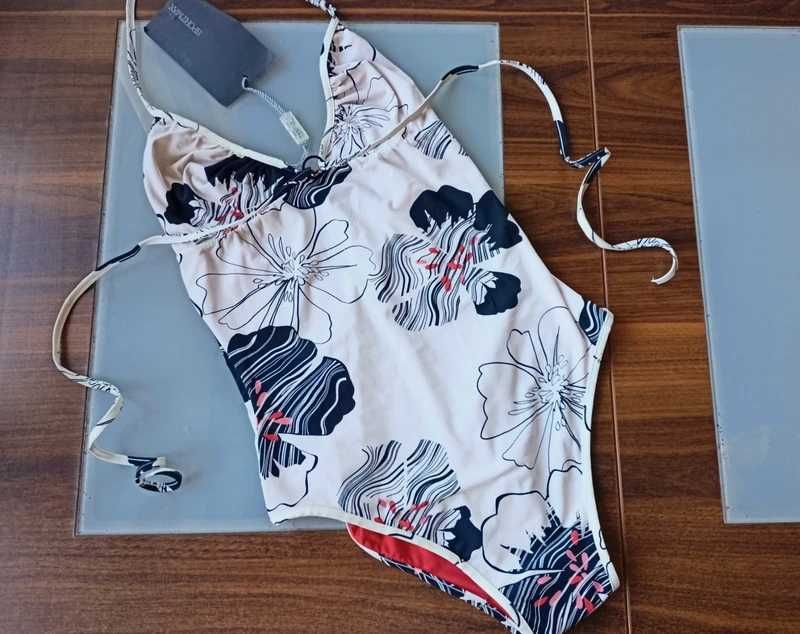 Max Mara jednoczęściowy strój kąpielowy w kwiaty 36 NOWY