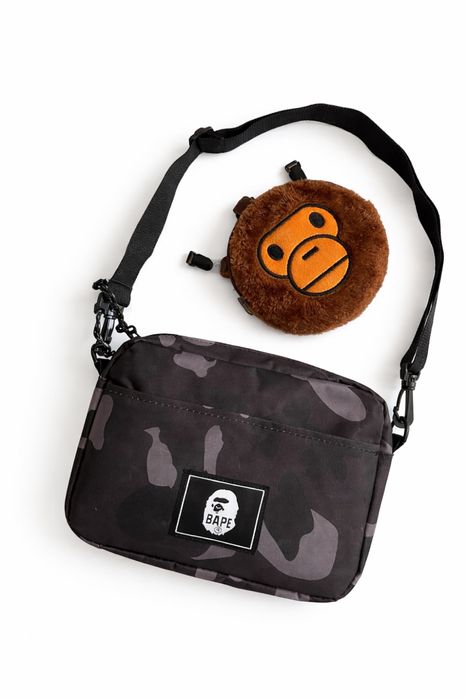 Сумка через плече бейп/BAPE camo shoulder bag, барсетка бананка