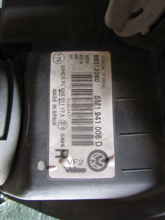 Lampy przednie vw Golf 5 Plus