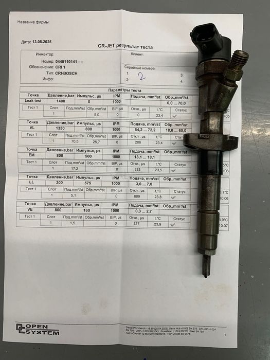 Форсунки Bosch 0445110141, 0445110087 Renault Nissan Opel 2.5 dci
