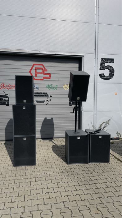 Kompletne nagłośnienie HK AUDIO D.E.A con (DEACON) aktywne, zadbane, z pokrowcami