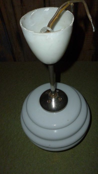 Stara wisząca lampa, PRL