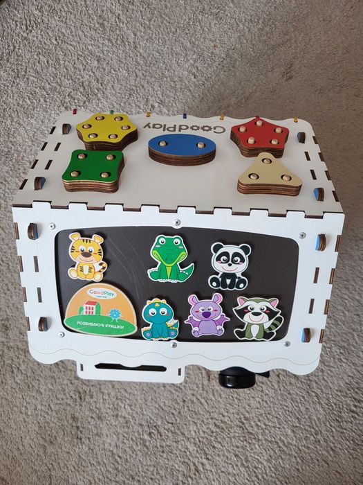 Бізікуб/Бізіборд GoodPlay 35х35х50 великий будинок