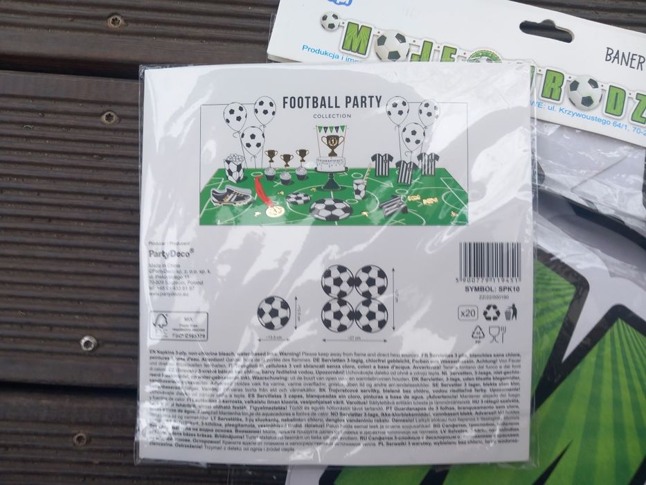 Lampka Piłka Ikea Angarda + Baner Piłkarski + Podkładki