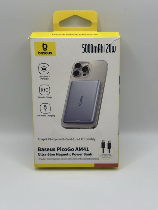 Ультратонкий бездротовий магнітний повербанк Baseus