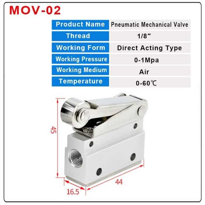 Krańcówka pneumatyczna zawór wyłącznik krańcowy 1/8"