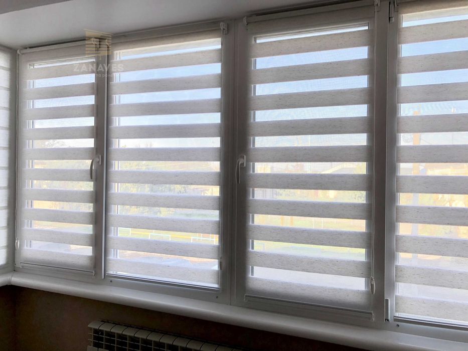 Тканевые ролеты, рулонные и римские шторы, жалюзі ролети день ніч