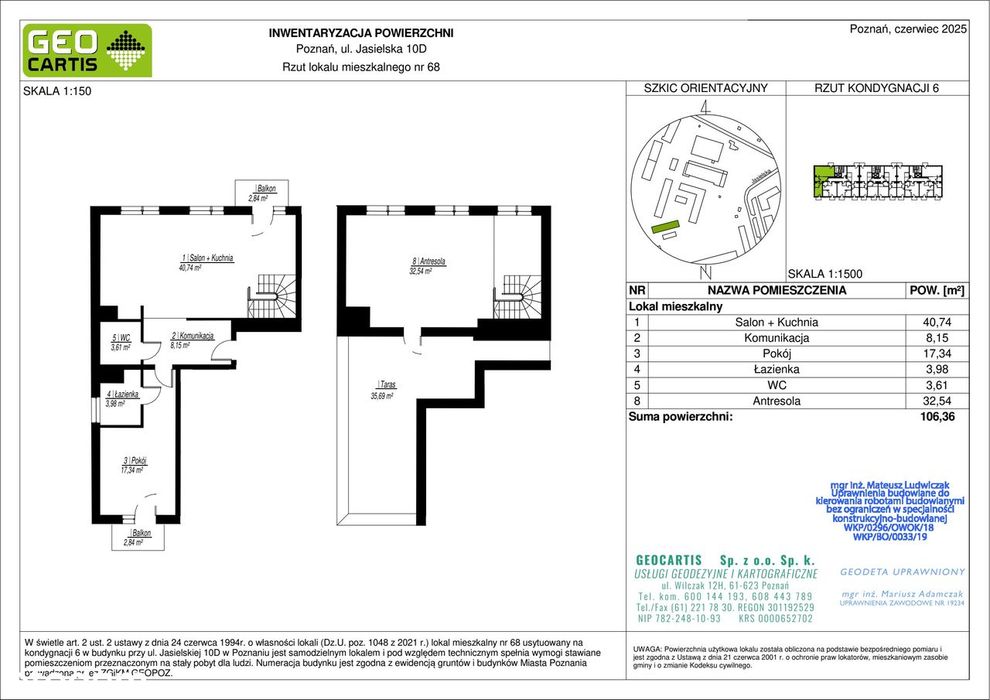 3-pokojowe mieszkanie 106m2 + taras