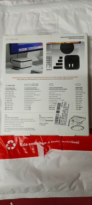 SSD enclosure Satechi para MAC USB4 (NOVO-NUNCA USADO)