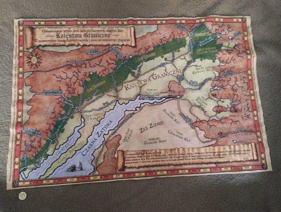 Mapa Warhammer 2 ed Księstwa Graniczne 85x58 cm