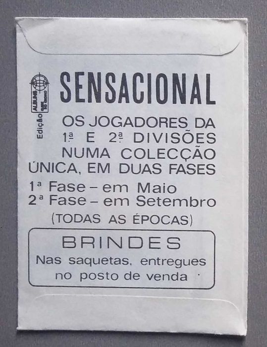 Carteira De cromos Campeões De Portugal, jogadores I E II Divisões