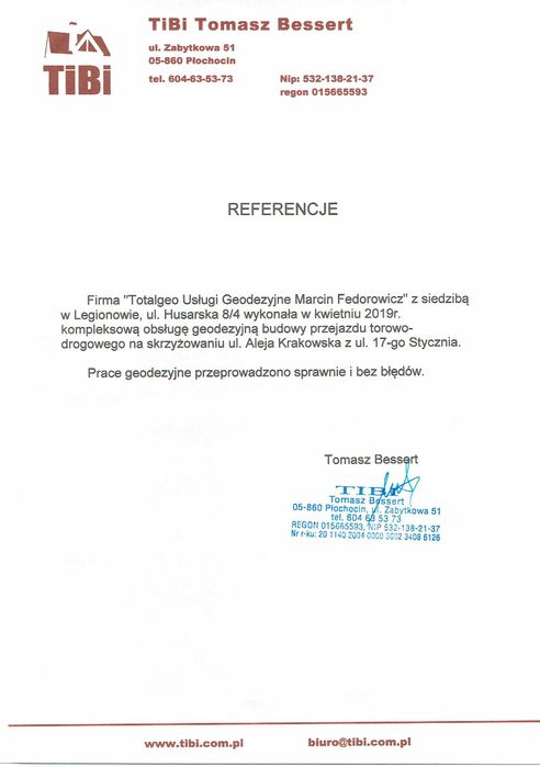 Geodeta Legionowo, Warszawa, Płońsk, Ożarów M, Nowy Dwór M, Pruszków