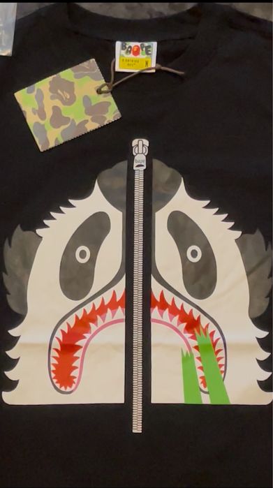 Тішка bape / BAPE Panda Shark Tee