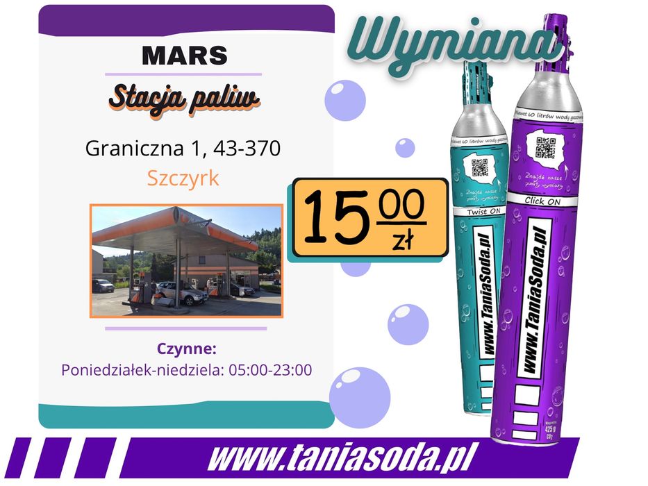 Gaz Soda CO2 425g do saturatorów Stream quick on twist on connect