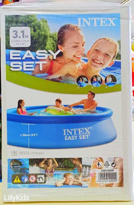 Надувной бассейн INTEX EASY SET POOL 28120, 28122 интекс 305 x 76 см
