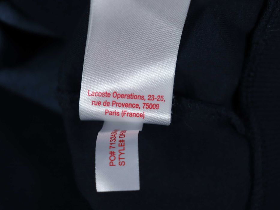 Lacoste live męska lekka bluza z kołnierzykiem polo koszulka navy S M