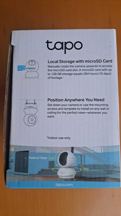 Câmara de Vigilância Wifi Tapo C200 Rotativa 360