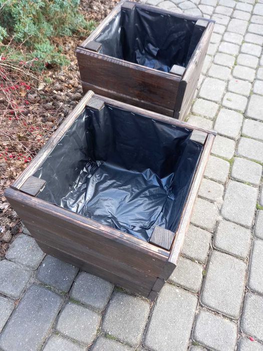 Doniczka drewniana 35x40