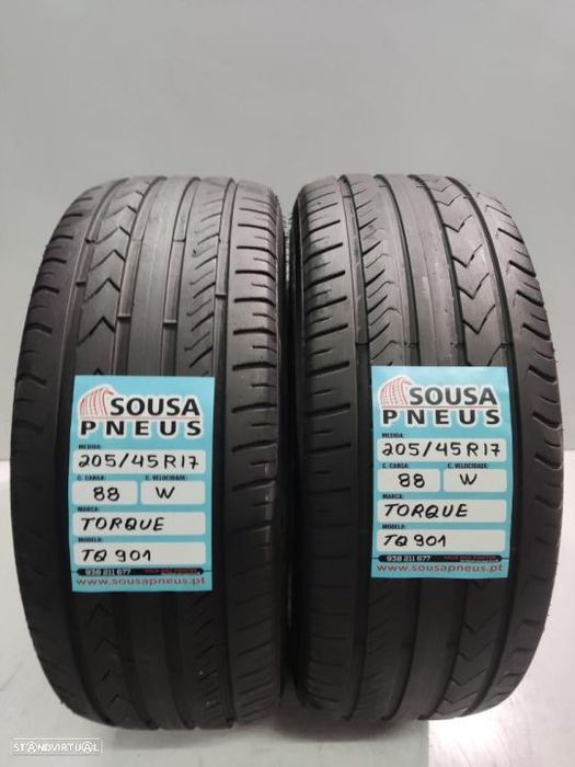 2 pneus semi novos 205-45r17 torque - oferta dos portes