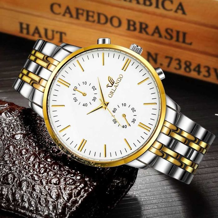 Relógios ORLANDO (Preto ou Branco) Homem - Relógio Luxury Quartzo