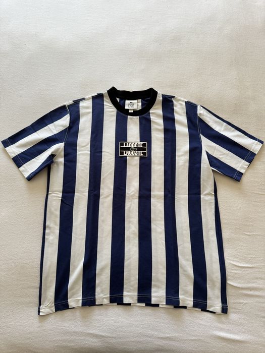T-shirt LACOSTE L!VE – Riscas Azuis e Brancas
