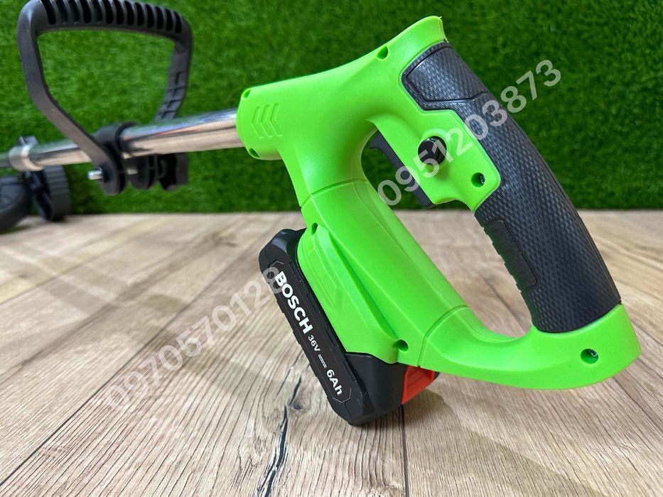 Аккумуляторный триммер BOSCH BUR187BL 36V 6Ah + колеса 9000 об/мин