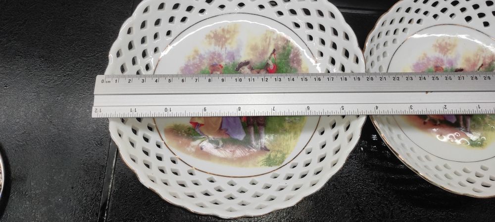 Ażurowa porcelana talerze miska